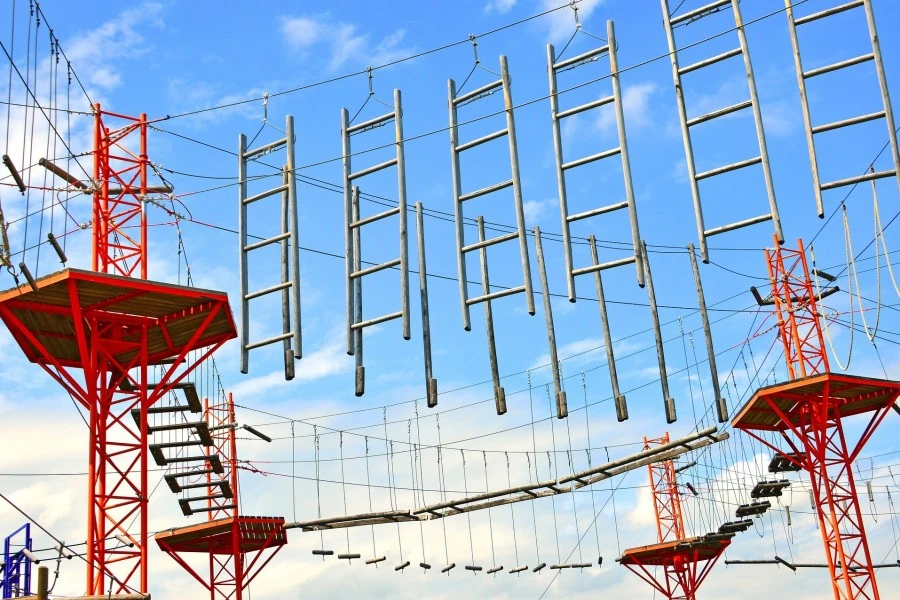 High Ropes Adventure with 16 m Jump in Prague 3